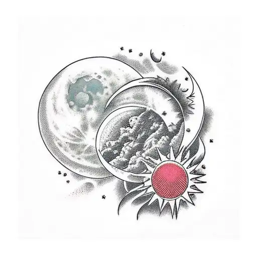 Moon And God Sun Is Explore