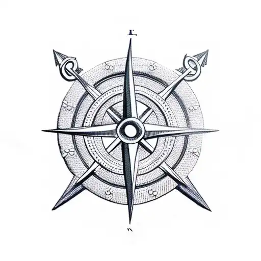 Anchor With Compass