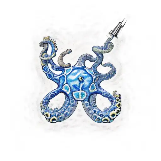 Angry Blue Ringed Octopus