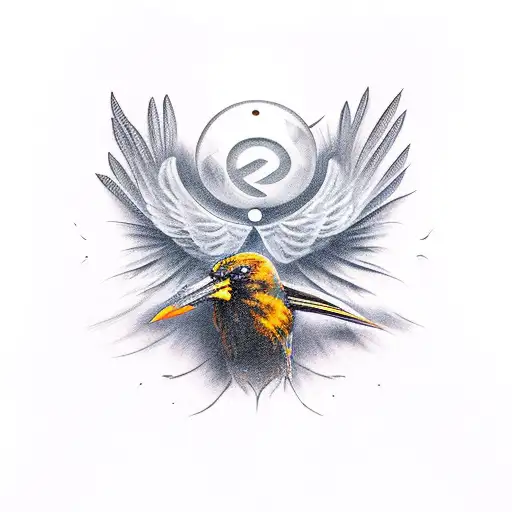 Crow Fading Into Rol Dice