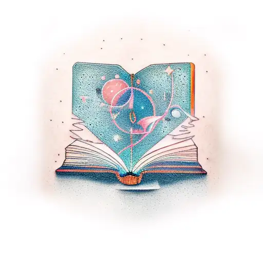 An Open Book With A Constellation Emerging From Its Pages