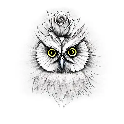 The Whole Harry Potter Owl Combined Witn One Daisy And One Rose
