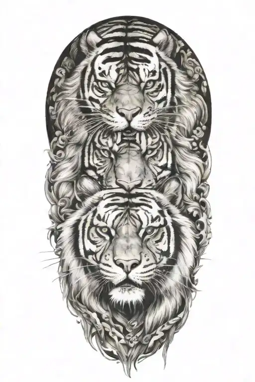 Persian Warrior Fused With A Tiger