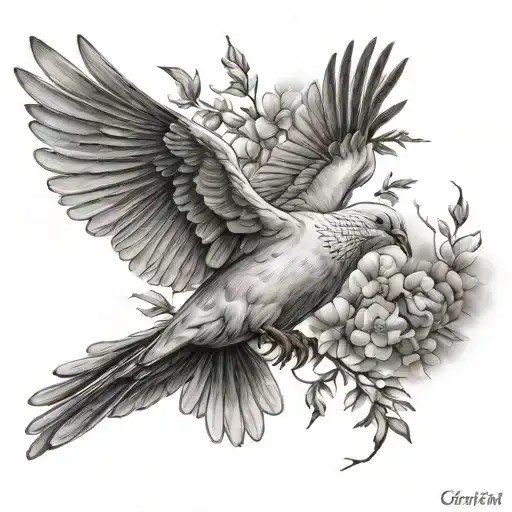 Create A Dove Bird For My Cousin Who Committed Suicide For Forearm