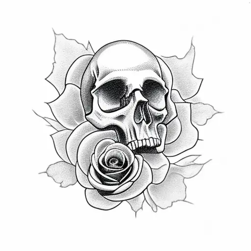 Skull With Rose Add On