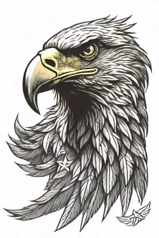An Eagle Head With Air Force Logo Combined