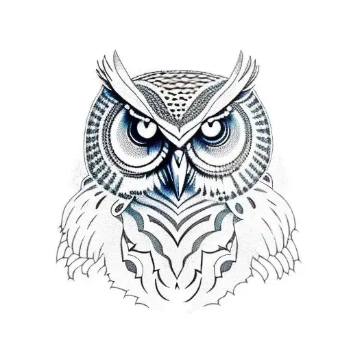 Owl Tribal Psycodelic