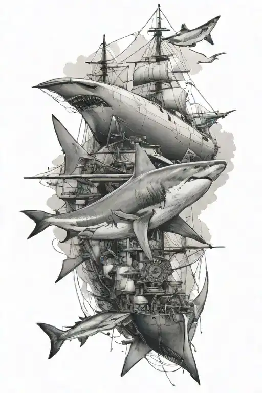 Shark And Ship
