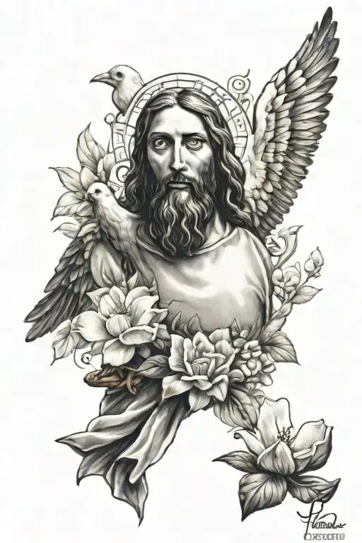 Jesus Candle Dove Flying