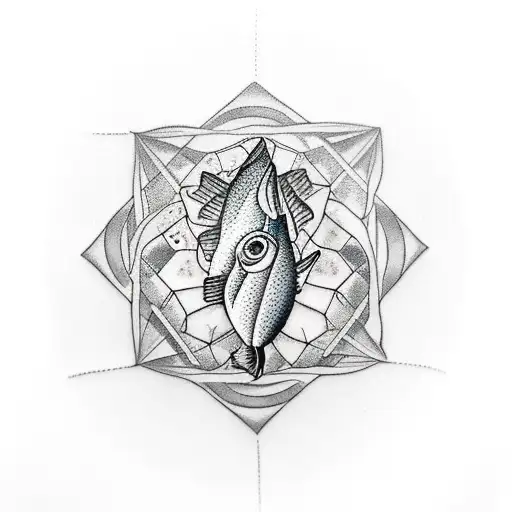 Pisces In Hexagon