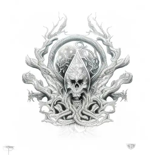 Yggdrasil With Nine Realms