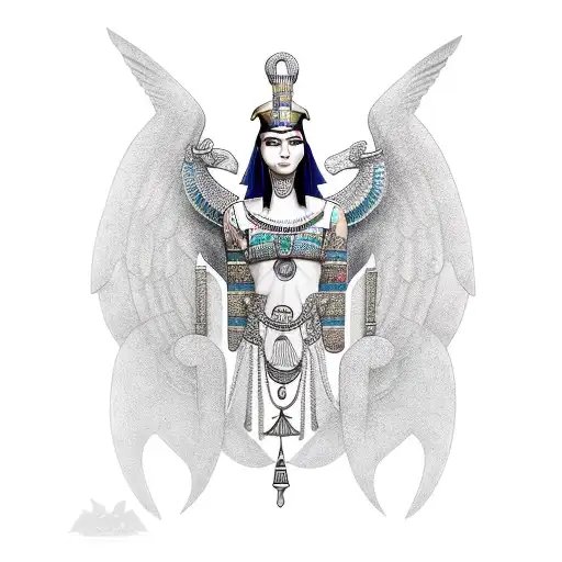 Create A Tattoo Design Inspired By Egyptian Mythology And Chains