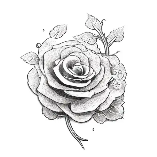 Long Ivy Vine With 2 Small Flowers