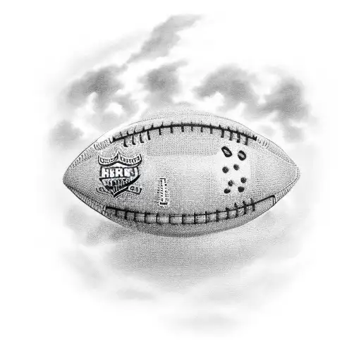 American Football Going Through A Cloud