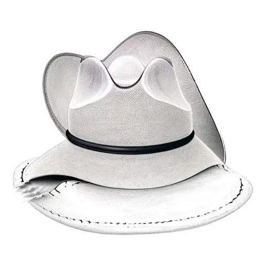 Cowboy Hat Haning Off Of A Standing Shovel With A Pair Of Cowboy Boots At The Bottom Of The Shovel