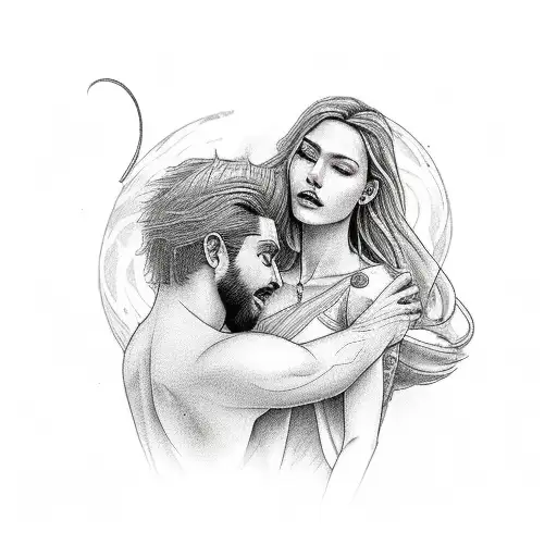 Male Leo Person Hugging Female Aquarius Person