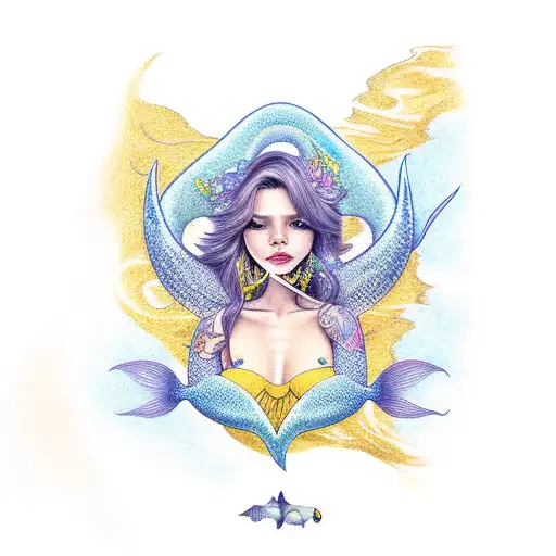 Mermaid With Letters Amar