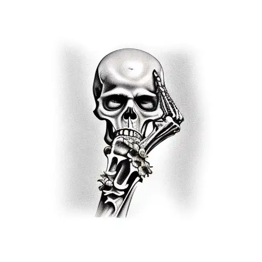 Skeleton Arm Holding Taro Cards