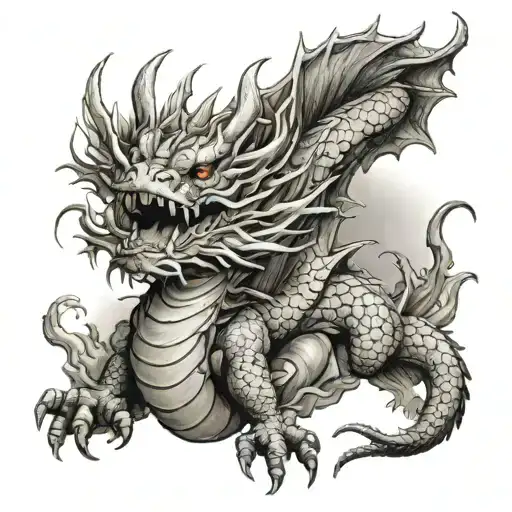 Dragon Japo Tatto Inspired Tattoo Design
