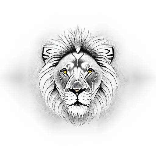 Lion Tattoo On Chest