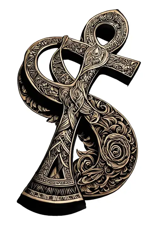 Large Ankh Engraved Back