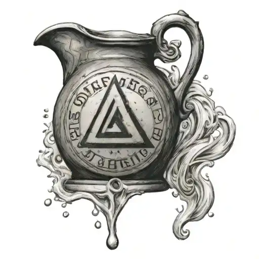 Water Jug With Aa Symbol