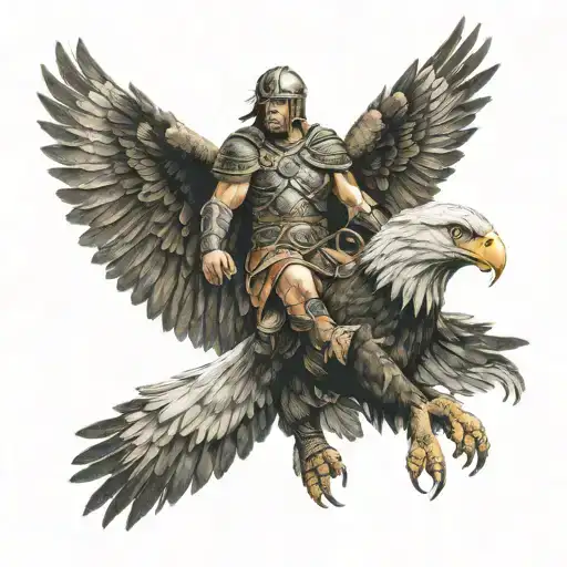 Gladiator Riding An Eagle
