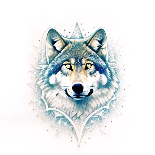 Woman Face Nature Wolf Forest Mountain