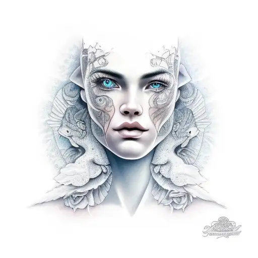 Woman Face Orest Mountain