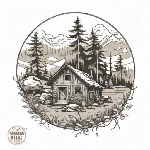 Animal Den In The Meadow Of The Valley Of The High Forest Mountains