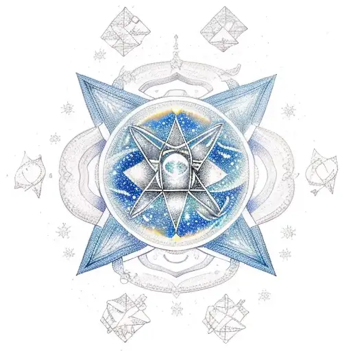 Constellation Of Aquarius Merging With The Scales Of Justice