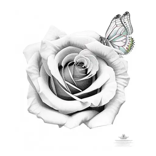 Rose 2003 March Flowers Butterfly