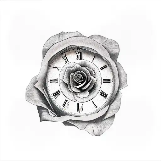 Clock And Rose And Tigwe