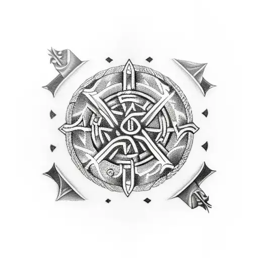 Dagger With Norse Runes Inscripted