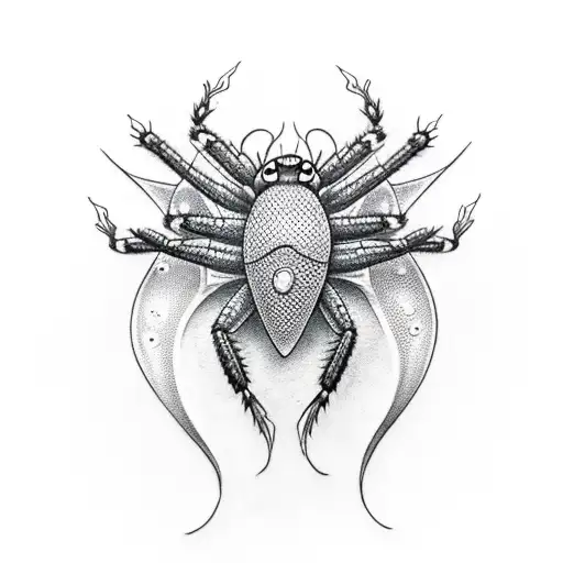 Dragon With Two Spiders