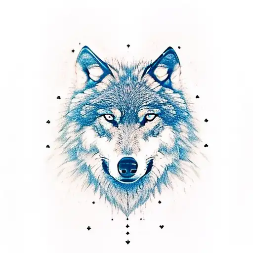 Wolf And A Taurus Symbol And Forest