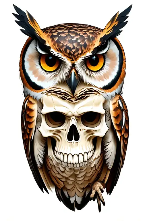 Owl With Skull