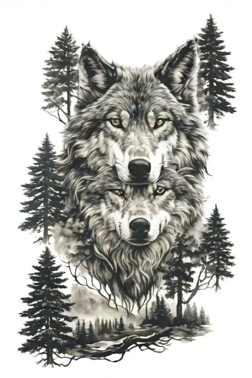 Wolf And Forests