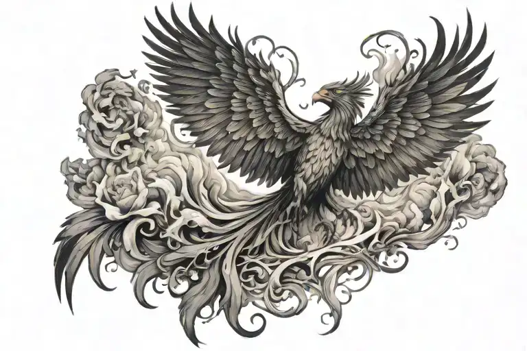 Phoenix Rising From Ashes
