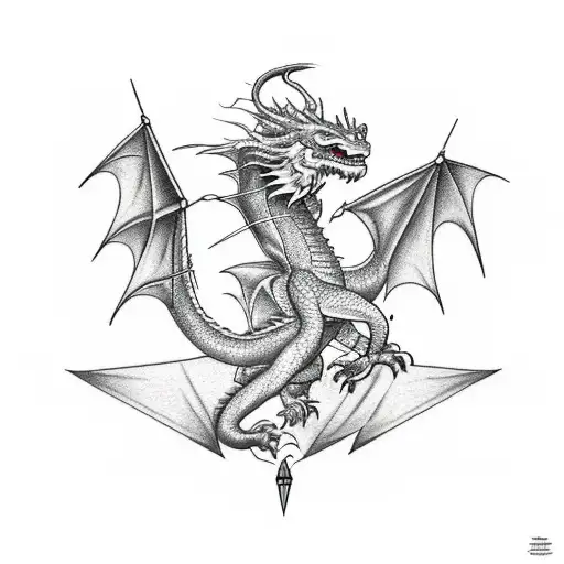 Dragon With Arrow