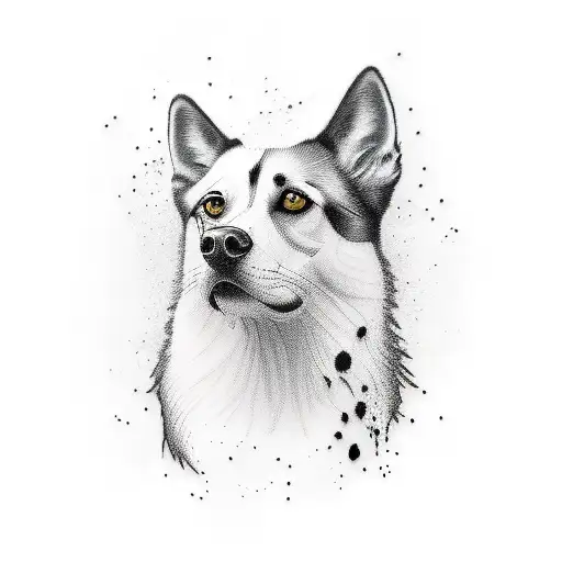 Man With A Knife Shadow Dog