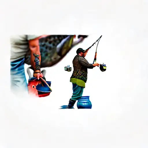 A Fisherman Catching A Fish