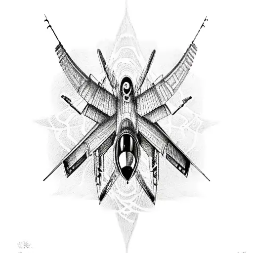 F-16 Fighter Jet With Spider