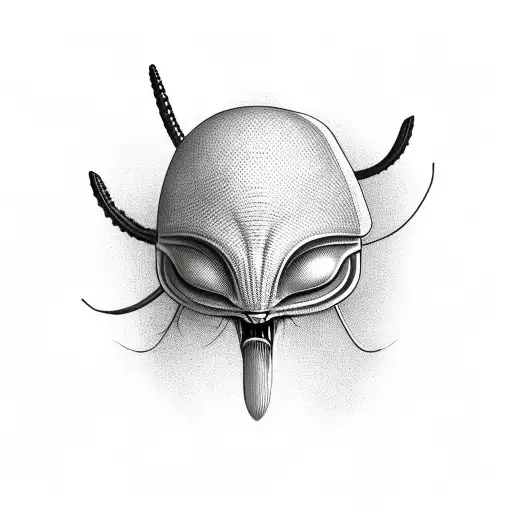 Minimalist Alien With Hat