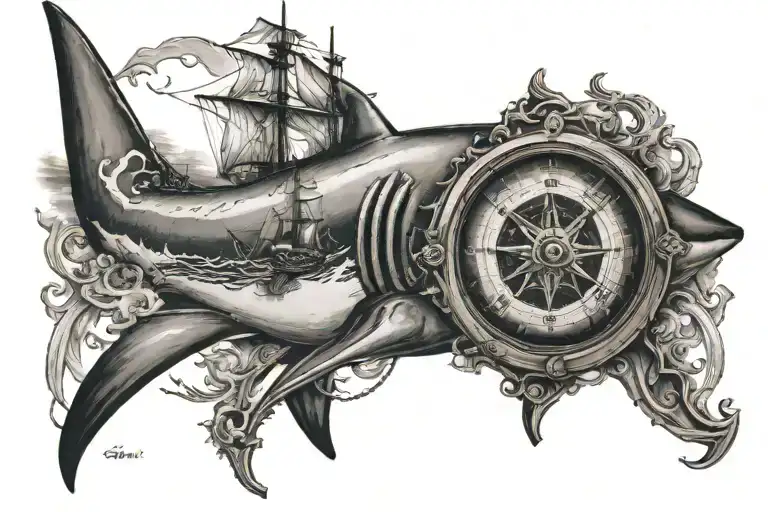 Shark Compass Pirate Ship