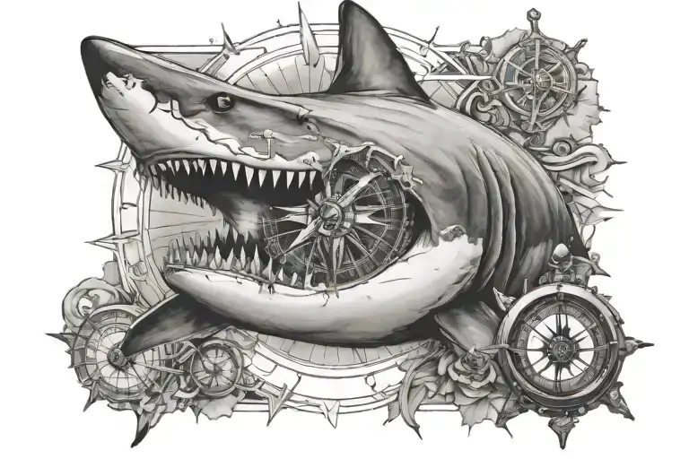 Shark And Compass