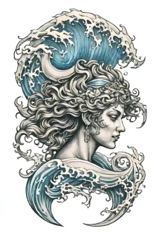 Greek Mythology And Ocean Waves And Nature