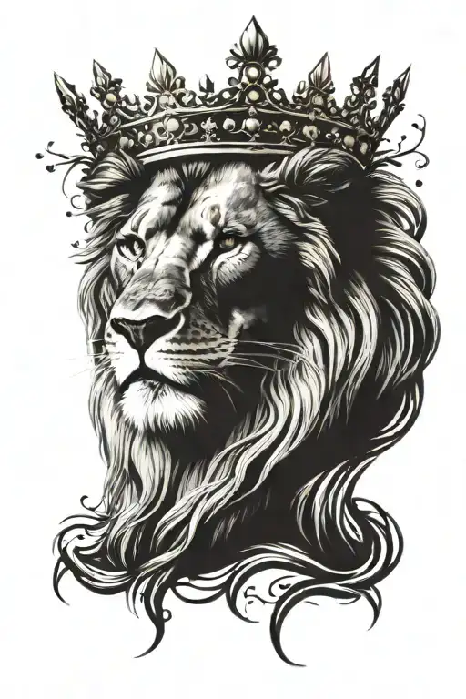Lion Wearing Crown