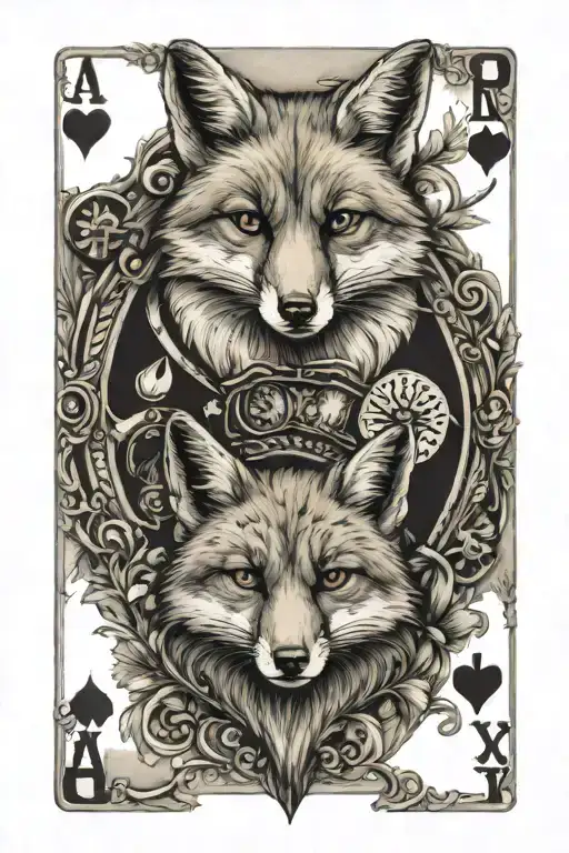 Card Where The Fox Plays The Cards Jack And Ace