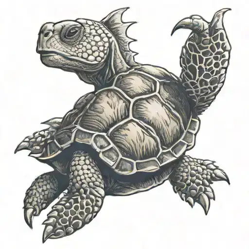 Half Turtle Half Goat Climbing